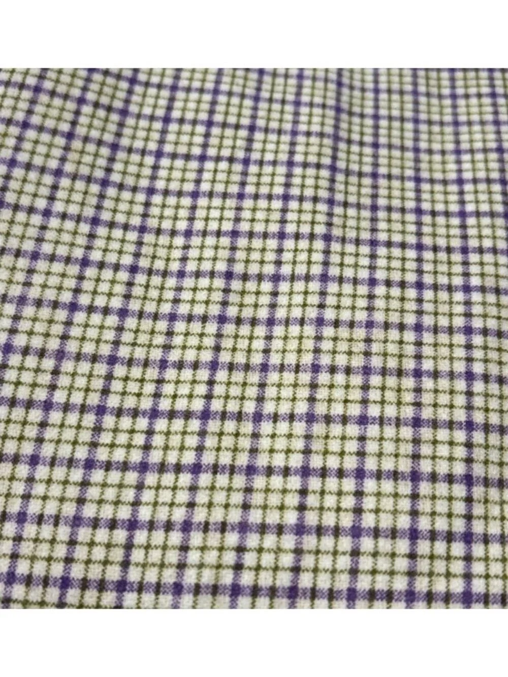 Purple & Green Plaid Flannel Fabric 1/2 yard x 46